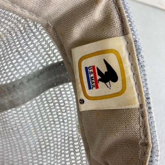Vintage USPS Express Mail Mesh Trucker's Hat Zip+4 Snapback Cap - Picture 7 of 8